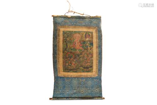 A TIBETAN THANGKA.