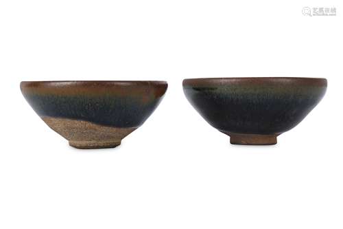 TWO CHINESE HARE'S FUR BOWLS.