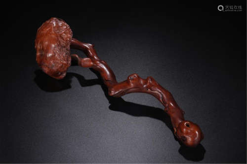 CHINESE BOXWOOD RUYI SCEPTER