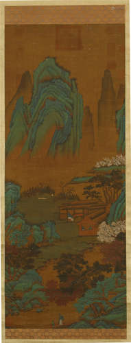 CHINESE SCROLL PAINTING OF MOUNTAIN VIEWS