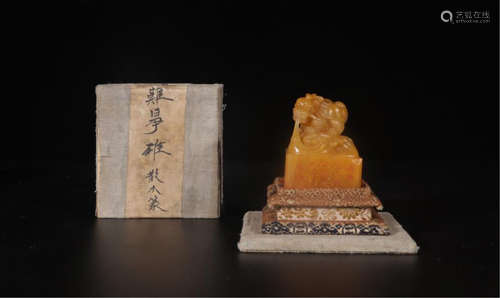 CHINESE TIANHUANG STONE BEAST SEAL