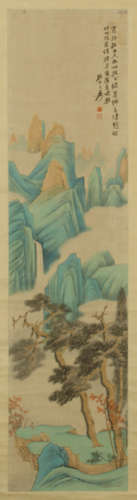 CHINESE SCROLL PAINTING OF MOUNTAIN VIEWS