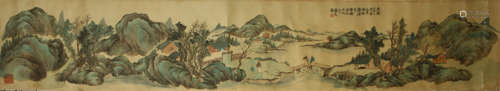 CHINESE HAND SCROLL PAINTING OF MOUNTAIN VIEWS