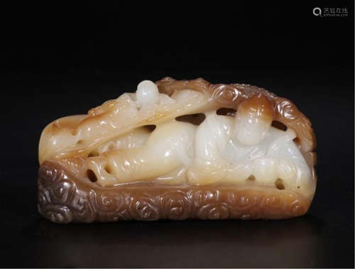 CHINESE NEPHRITE JADE TABLE ITEM