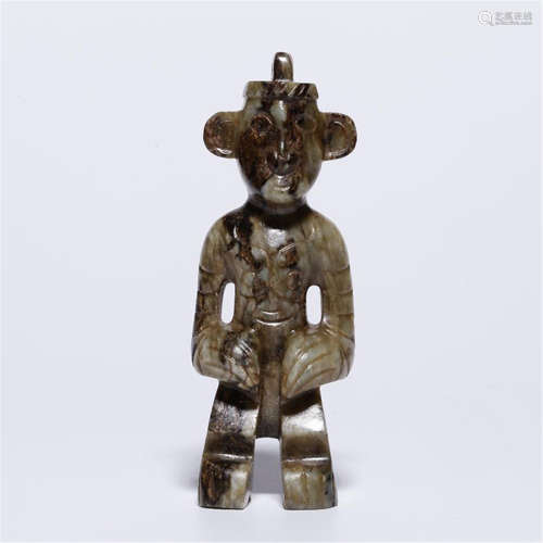 CHINESE ANCIENT JADE FIGURE