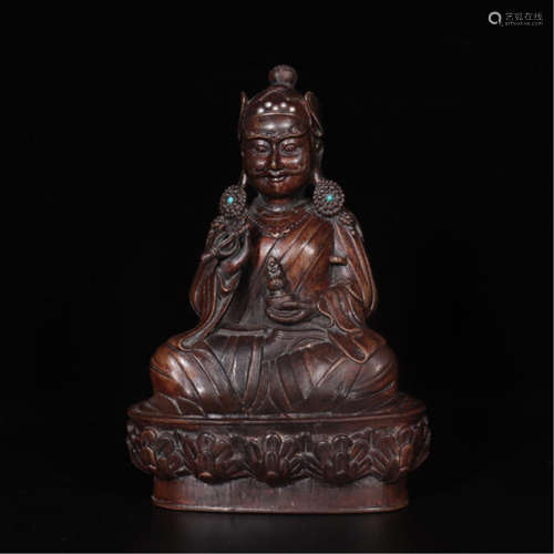 CHINESE AGALWOOD SEATED GUANYIN