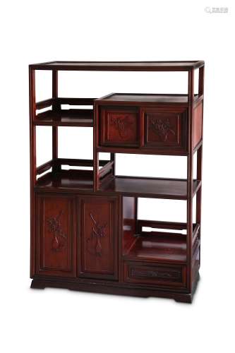 A CHINESE WOOD CABINET.