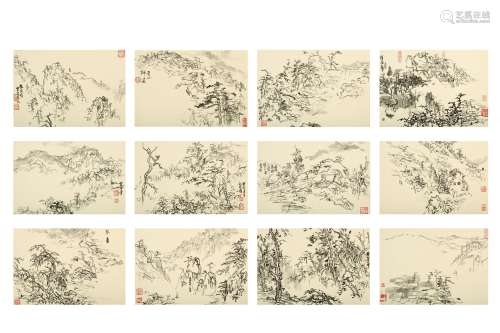 JIANG DEJUN (1934 –) Landscapes.