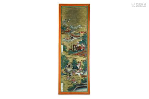 A CHINESE REVERSE GLASS PAINTING.