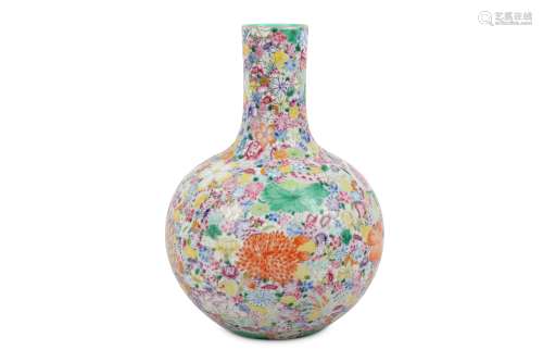 A CHINESE MILLIEFLEUR BOTTLE VASE, TIANQIUPING.