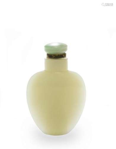 Chinese White Jade Snuff Bottle, 18th Century