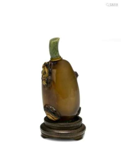 Chinese Agate Snuff Bottle, 19th Century