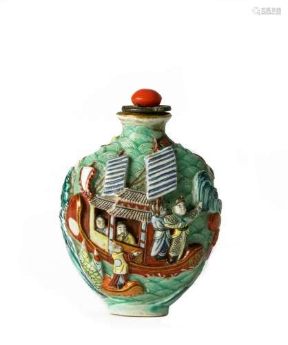 Chinese Porcelain Snuff Bottle, 18th Century