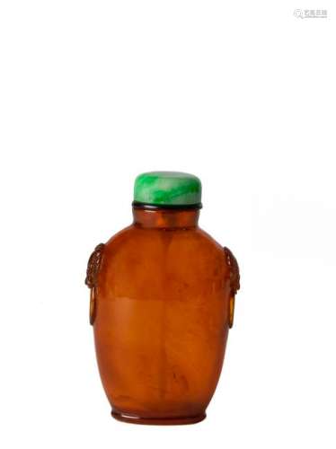 Chinese Amber Snuff Bottle, 18th Century