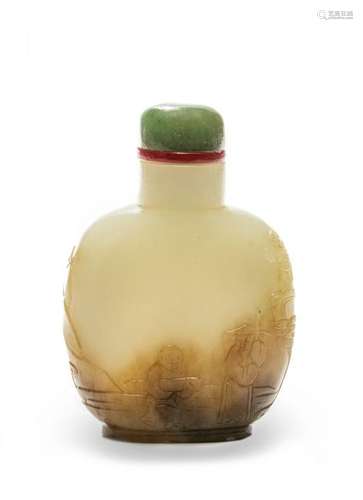 Chinese Carved Jade Snuff Bottle, 18th Century