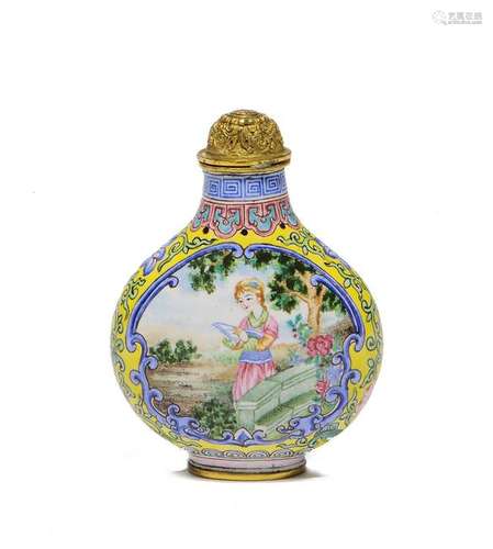 Chinese Cloisonne Snuff Bottle, possibly Qianlong