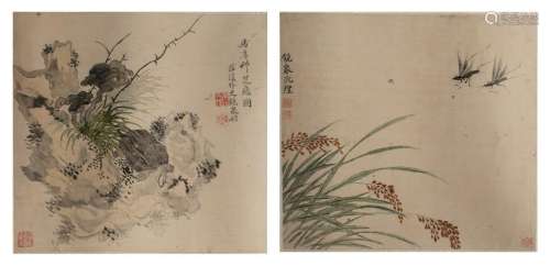 Set of 2 Chinese Paintings, Jing Quan