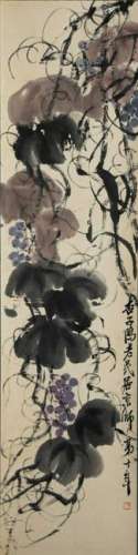 Chinese Painting of Grapes & Vines, Qi Baishi