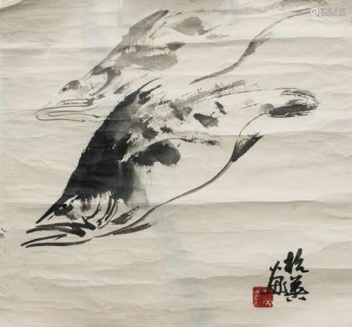 Chinese Painting of Two Carp, Hang Ying