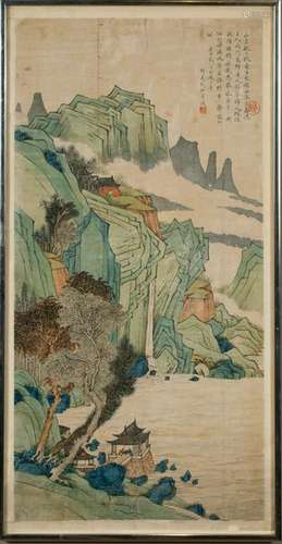 Chinese Landscape Painting, Attributed to Qian Du