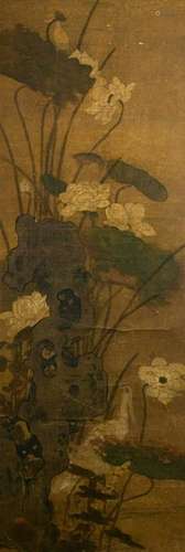 Chinese Painting of Birds & Lotus, Yu Yuan, Qing