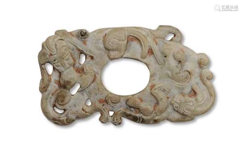 Jade Plaque with Chilong, Eastern Jin Dynasty