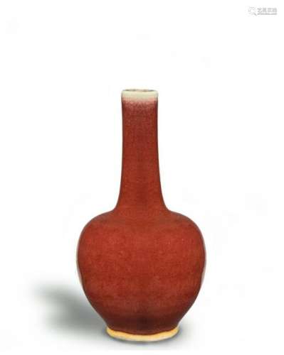 Chinese Pale Red Glazed Vase, 19th Century
