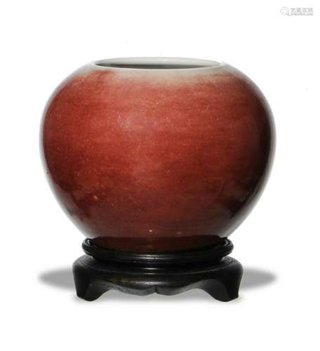 Imperial Chinese Copper Red Brush Washer, Qianlong