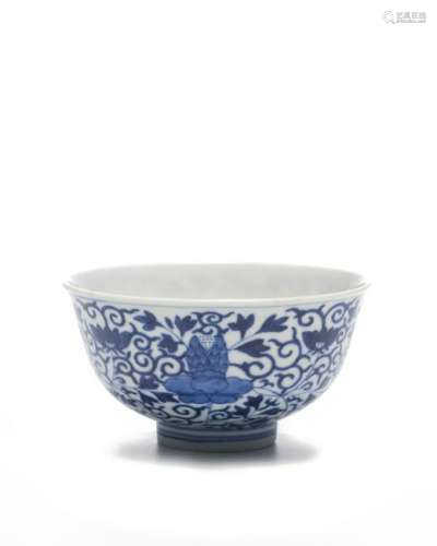 Imperial Chinese Blue & White Bowl, Guangxu