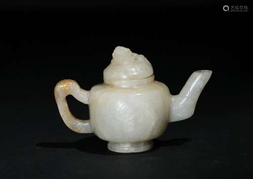 Chinese White Jade Teapot, Ming Dynasty