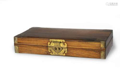 Chinese Huanghuali Wood Box, 18th Century