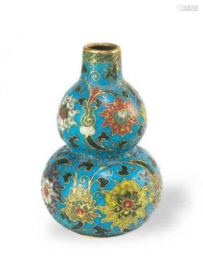 Chinese Cloisonne Hulu Gourd Vase, Ming Dynasty