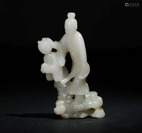 Chinese White Jade Scholar, Ming Dynasty