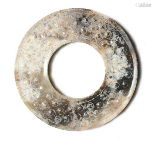Chinese Jade Bi Disc, Warring States Period