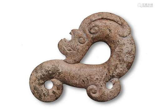 Chinese Jade Dragon Toggle, Han Dynasty