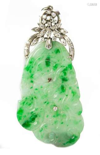 Chinese Jadeite Plaque Pendant