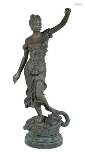 Bronze Figure of Lady Justice
