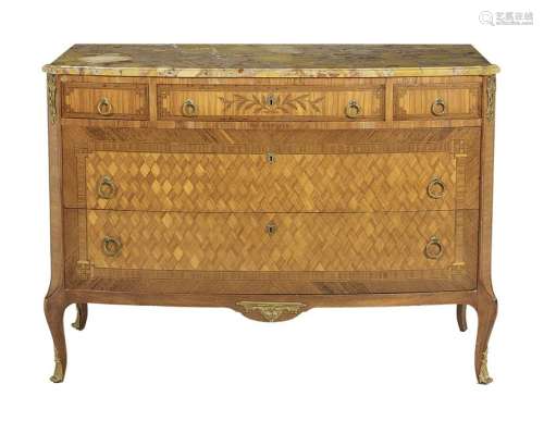 Louis XV/XVI-Style Marble-Top Commode