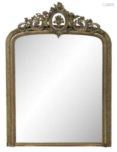 Louis-Philippe Giltwood Overmantel Mirror