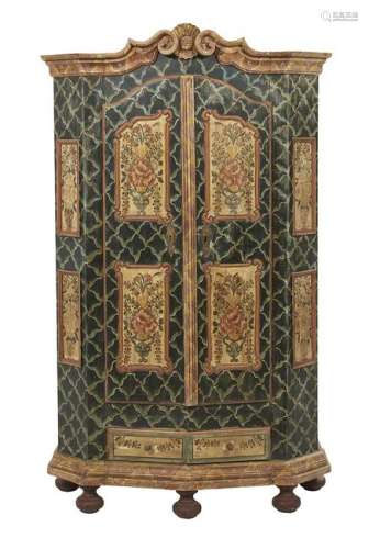 Continental Polychrome Armoire