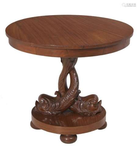 Empire-Style Mahogany Center Table