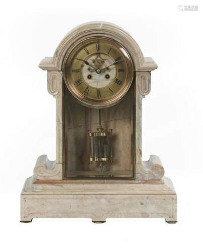 Unusual French Marble Mantel Clock