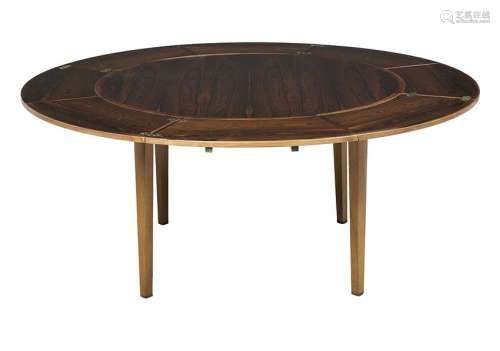 Unique Rosewood Circular Horseshoe Dining Table