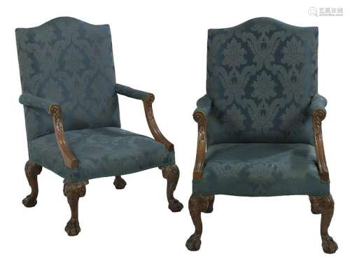 Pair of Mahogany Gainsborough Chairs