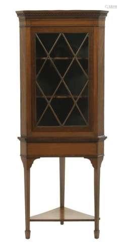 George III-Style Mahogany Corner Cabinet