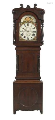Large William IV Mahogany Tall Case Clock