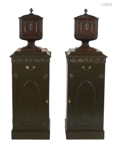 Pair of Colonial Revival Knife Boxes