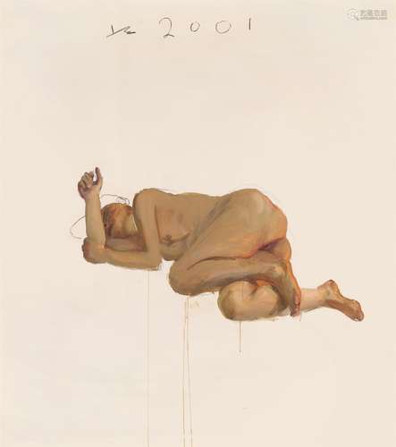 刘小东（B.1963） 2001年作 没办法之十七No.17 纸本油彩