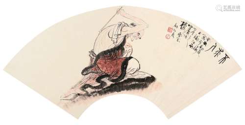 顾炳鑫（1923～2001） 不求人 镜心 设色纸本
