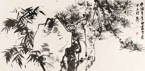 谢稚柳（1910～1997） 双友图 镜心 水墨纸本